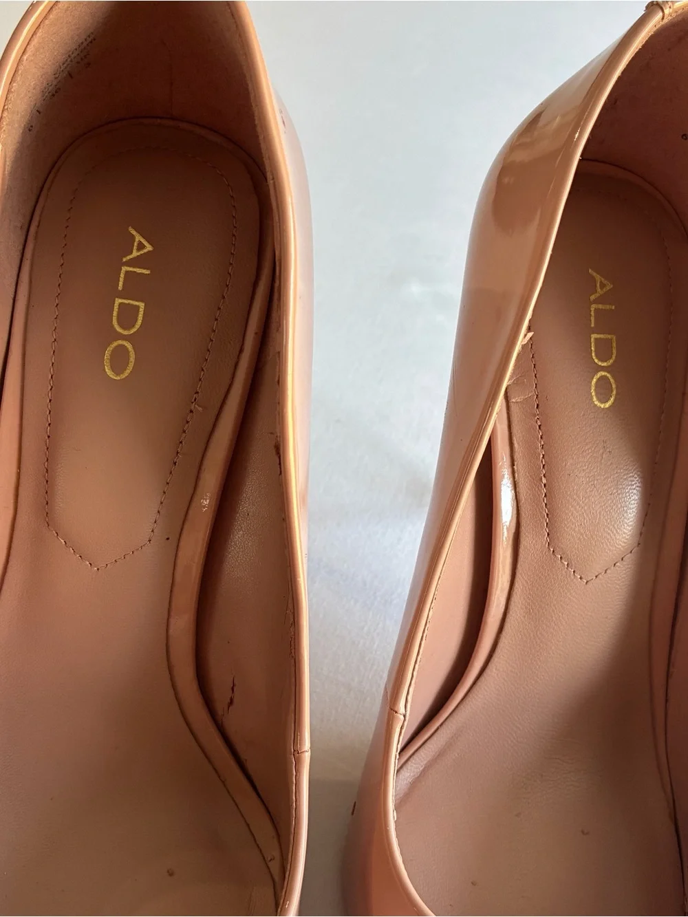 ALDO Stessy Nude Patent Pointed Toe Stiletto Pumps - Size 6